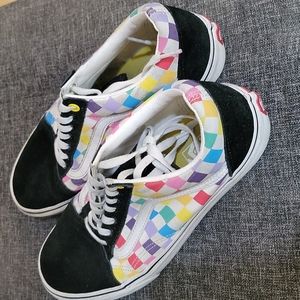 Vans multi-colored checkered unisex sneakers